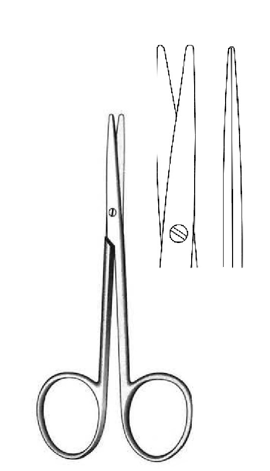 Tijera de Disección Metzenbaum con Punta Roma, Recta - Longitud de 11,5 cm