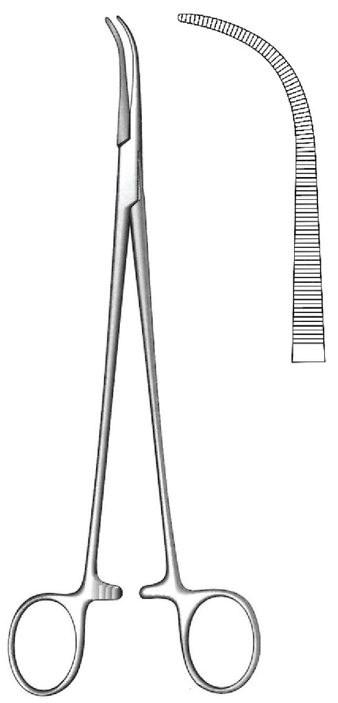 Pinza para ligadura y arteria Overholt, modelo fino, figura 5