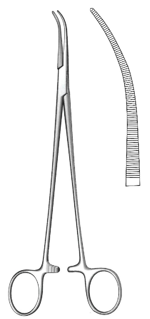 Pinza para ligadura y arteria Overholt, modelo fino, figura 7