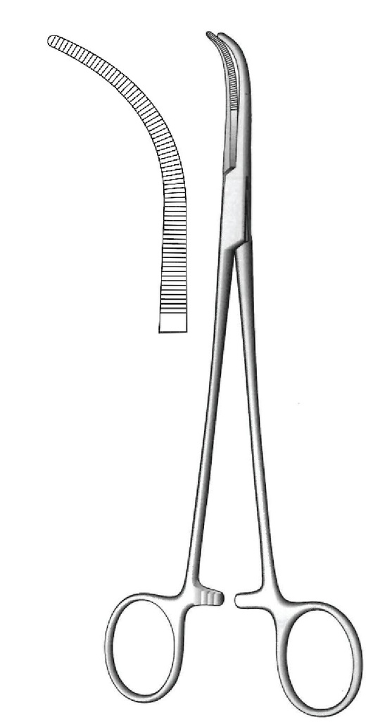 Pinza para disección y ligadura Overholt-Geissendorfer, figura 3 - longitud = 27 cm / 10-3/4&quot;