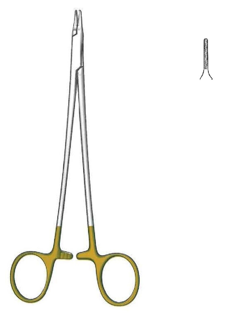 Porta agujas Ryder-Vascular, TC Gold - longitud = 15 cm / 6&quot;