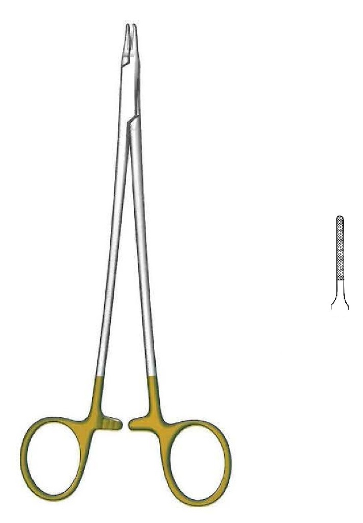 Porta agujas Ryder-Vascular, TC Gold - longitud = 23 cm / 9&quot;
