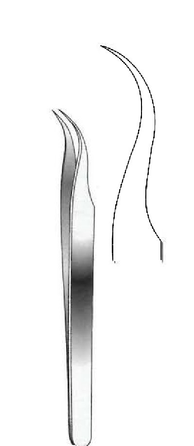 Pinza tipo joyero, diámetro = 0.2 mm, figura 7, curva