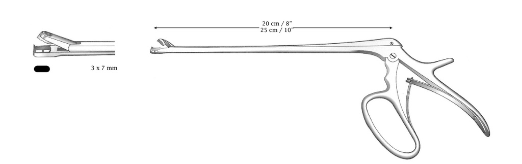 Pinza para biopsia uterina Tischler-Morgan - longitud del eje = 25 cm / 10&quot;