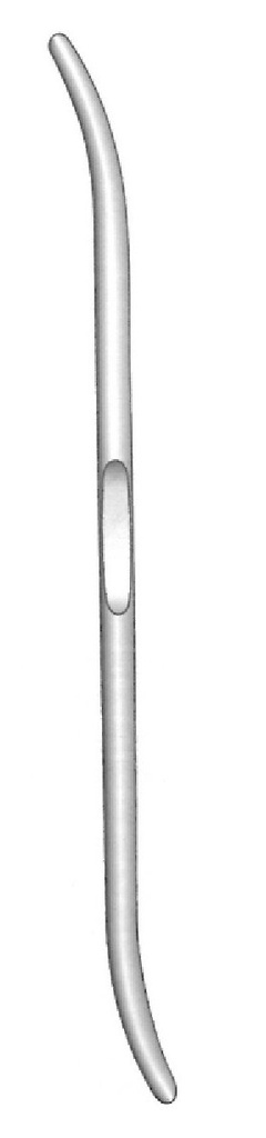 Dilatador uterino Pratt, doble punta, latón, tamaño = 13/15 francés