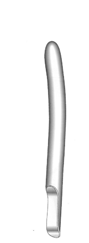 Dilatador uterino Hegar con mango inclinado, extremo único, latón - diámetro = 19 mm