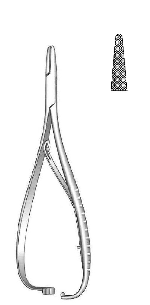 Porta agujas Mathieu premium, dentado cruzado - longitud = 17 cm / 6-3/4&quot;