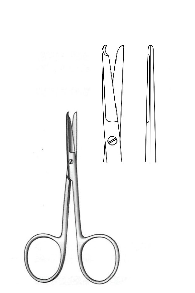 Tijera para sutura Spencer premium, normal - longitud = 9 cm / 3-1/2&quot;