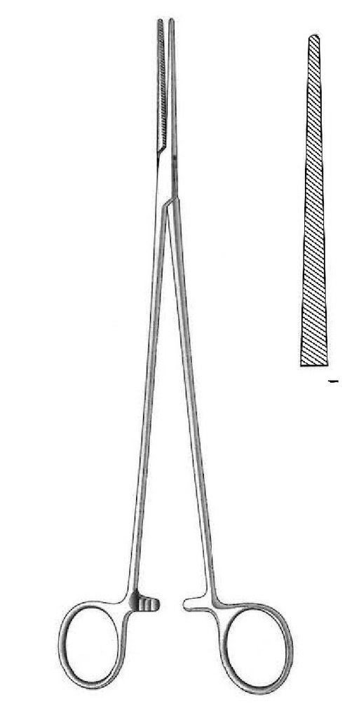 Pinza arteria Bengolea premium, recta - longitud = 26 cm / 10-1/4&quot;