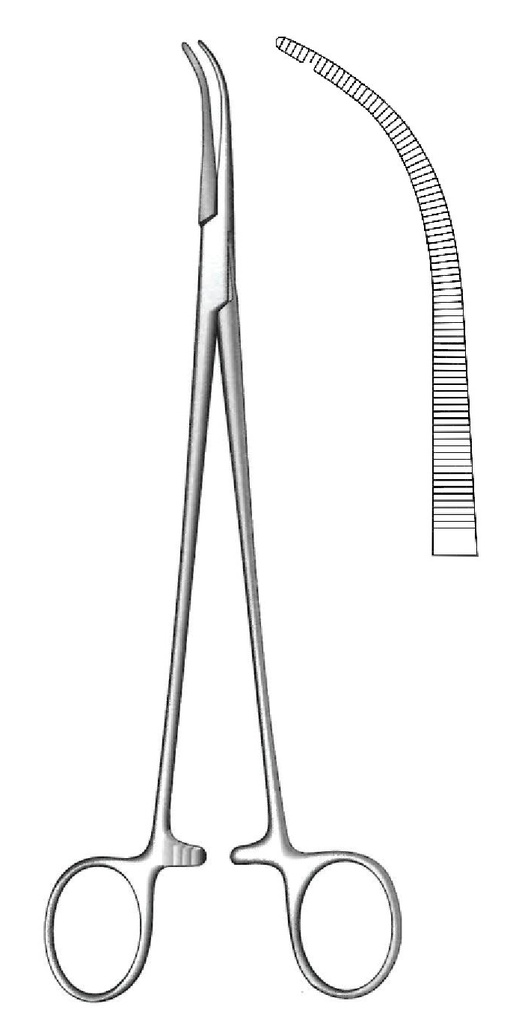 Pinza para ligadura y arteria Overholt premium, modelo fino, figura 6
