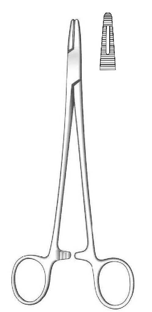 Porta aguja Adson premium - longitud = 18 cm / 7&quot;