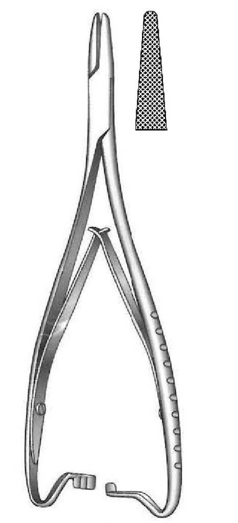 Porta agujas Mathieu premium, enganche interior - longitud = 20 cm / 8&quot;