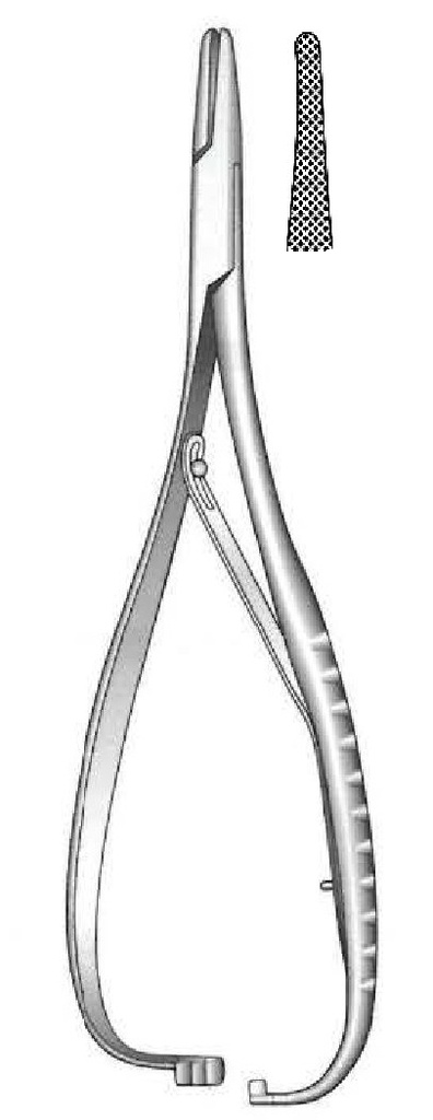 Porta agujas Mathieu premium, dientes delgadas - longitud = 14 cm / 5-1/2&quot;