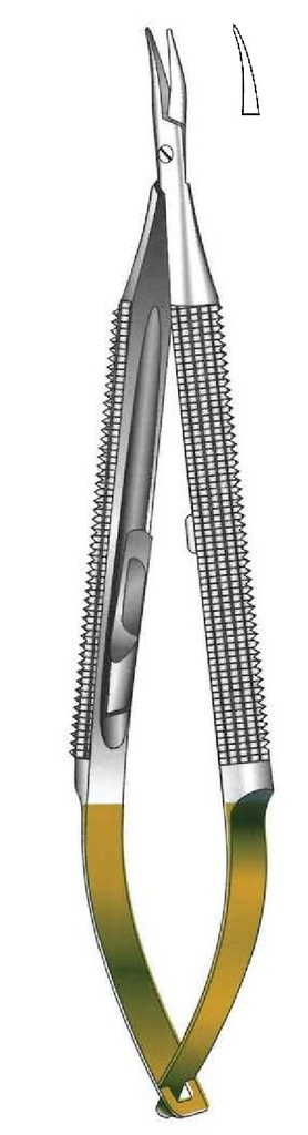 Premium Barraquer-Troutman Needle Holder, TC Gold - length = 13 cm / 5-1/4&quot;