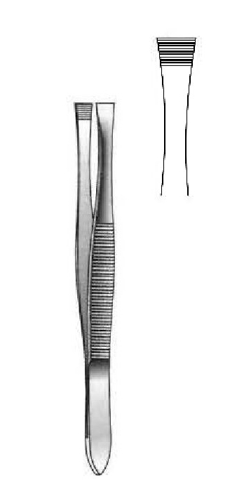 Pinza para cilios Douglas premium, punta ancha - longitud = 9 cm / 3-1/2&quot;