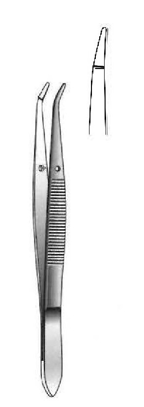 Pinza depilatoria Barraquer premium, diente liso - longitud = 10,5 cm / 4-1/4&quot;