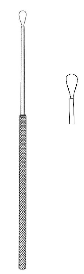 Billeau Cureta - longitud = 16.5 cm / 6-1/2&quot;, Punta = 3.75 mm