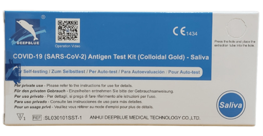 Test de Antígenos Rápido COVID-19 (Oro Coloidal) Saliva de DeepBlue