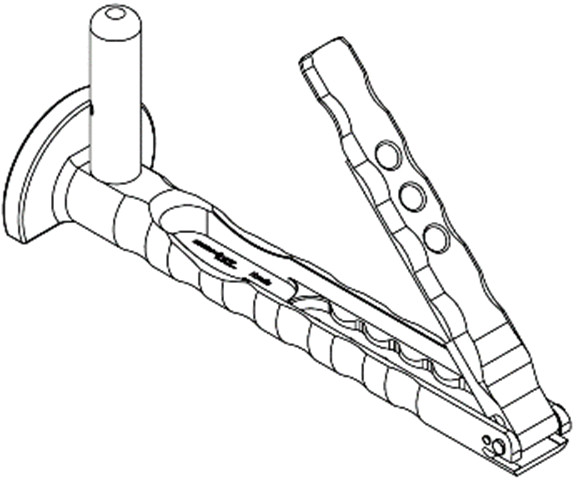 Cincel curvado lateral 116.5mm x 5.8mm x 1.19mm