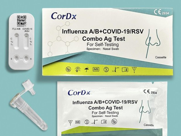 Test de Antígenos Rápido Combinado COVID-19, Gripe A y B y VRS (Hisopo Nasal) de CorDx