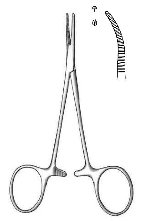 Pinza Para Arteria Spencer Wells Con Tornillo, Curva - Longitud = 18 Cm 7 33601