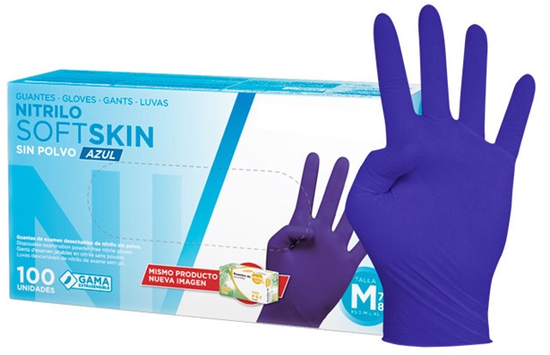  Powder-free Nitrile Glove Size S, M, L, XL - Box 100 units