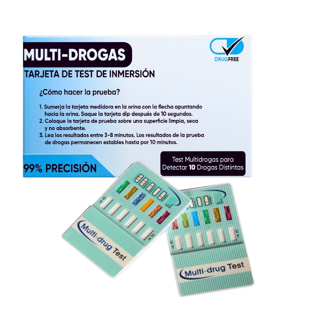 Test Multidrogas Detección Rápida 10 Drogas